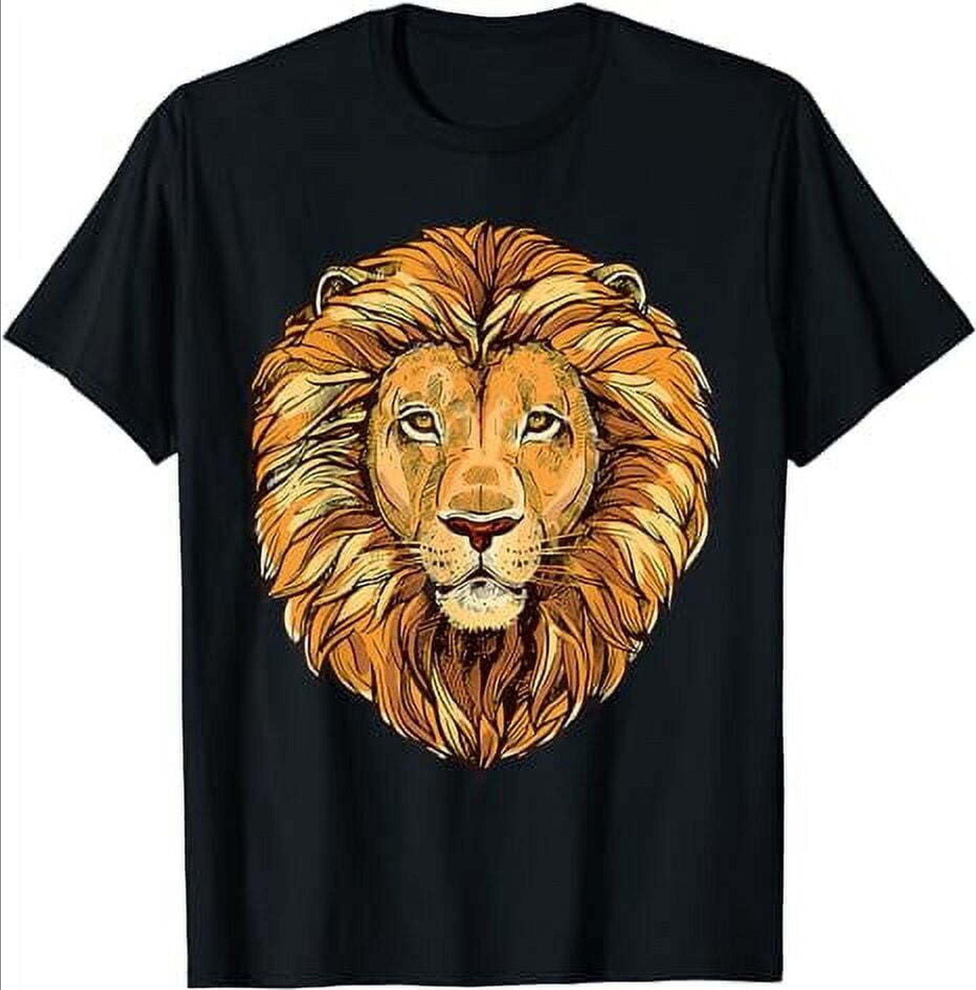 Lion Graphic Tee for Women and Men - Roaring Lion Shirt for Boys and ...