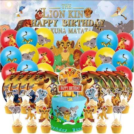 Lion Guard Birthday Party Supplies Balloons Plates Decoration Cake Topper Decor Tableware Banner Backdrop