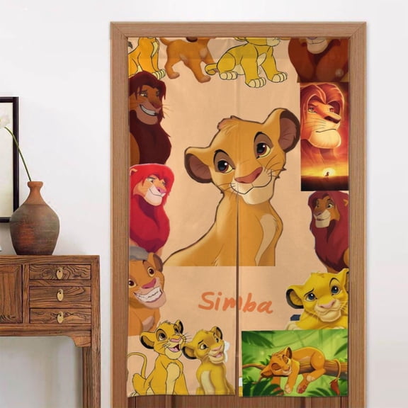 Lion Guard Door Curtains for Doorway Privacy Dividers Curtain Blackout Tapestry Door Window Curtain for Home Bedroom Kitchen Decoration 34x56in