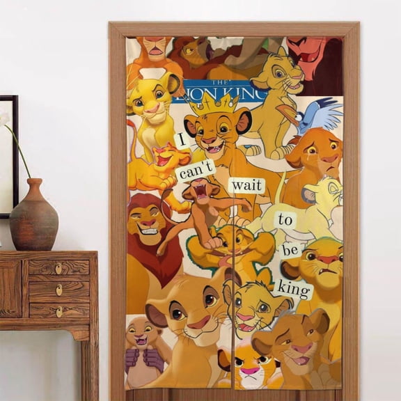 Lion Guard Door Curtains for Doorway Privacy Dividers Curtain Blackout Tapestry Door Window Curtain for Home Bedroom Kitchen Decoration 34x56in
