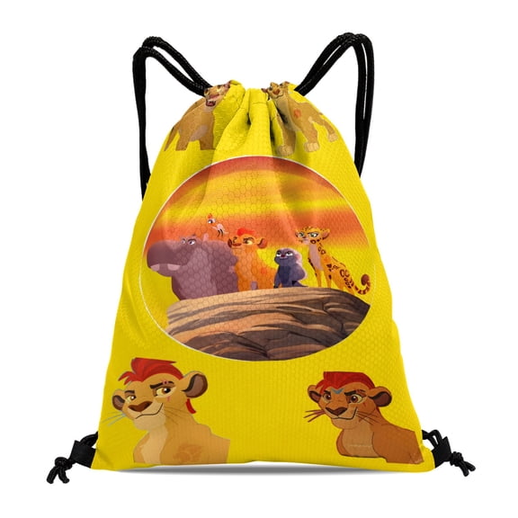 Lion Guard Gift Drawstring Bag:Waterproof, ideal for fitness, hiking, swimming, travel, beach, and shopping, measuring 15.7*17.7 inches (40cm45cm.