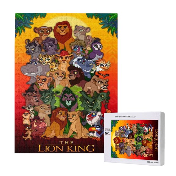 Lion Guard Jigsaw Puzzles 500 Pieces Colorful Challenging Family Puzzle Games Educational Toys Home Decoration Gifts for Adults