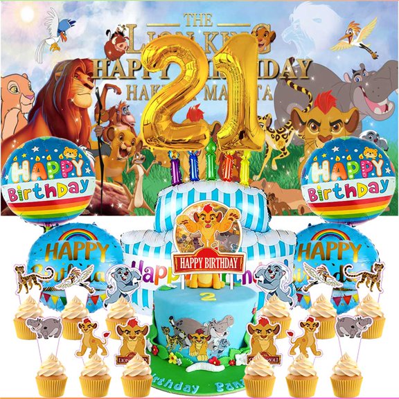 Lion Guard Party Supplies Decor 21th Kit Balloons Birthday Cake Topper Banner Backdrop Decorations