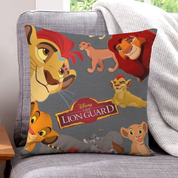 Lion Guard Throw Pillow Covers** Satin-Finish Silk Pillowcases Spa-Quality Comfort for Bed/Couch/Patio, 18"18" (45x45CM)