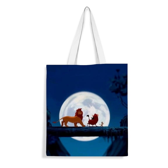 Lion Guard canvas Tote Bag handbag: Cute cat design tote for women, perfect for grocery shopping, featuring a reusable style and inner zipper, dimensions 13.8 x 15.8 inches (35x40cm).
