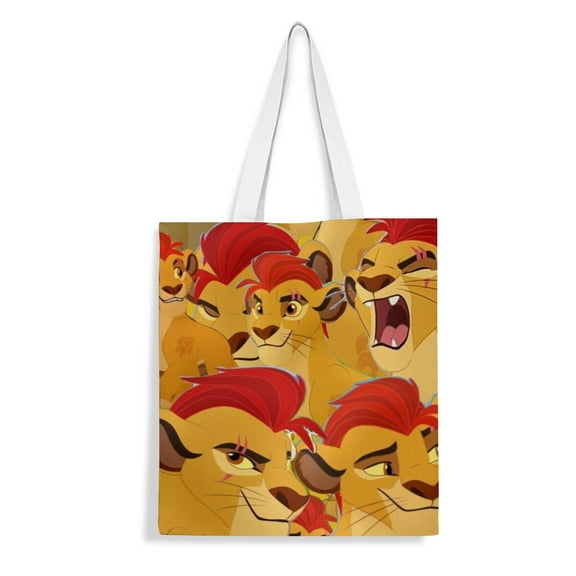 Lion Guard canvas Tote Bag handbag: Fashionable and functional tote for women, excellent for groceries and shopping trips, featuring an inner zipper, size 13.8 x 15.8 inches (35x40cm).