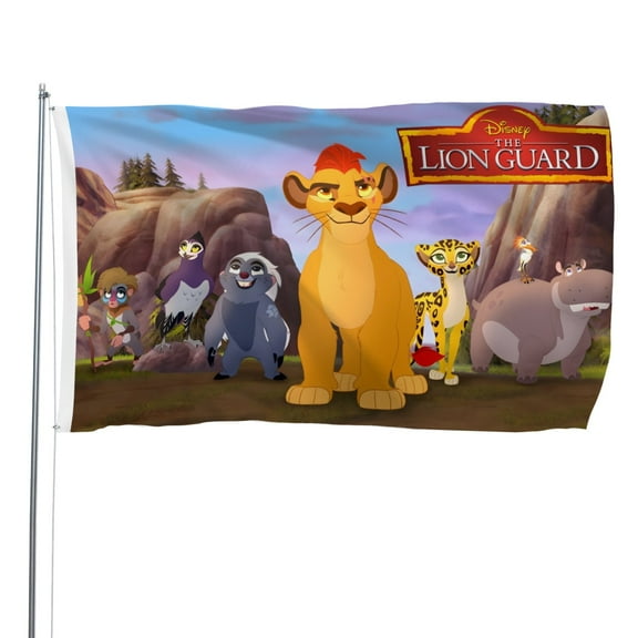 Lion Guard-themed Printed Flag Perfect gift for fans, friends, and family members, and suitable for indoor and outdoor activities, party decorations.35.4"x59" (90cm150cm)