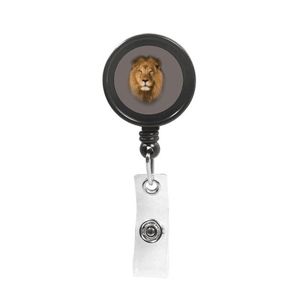 Lion Hair Ears Art Deco  Fashion Retractable Keychain Badge Holder ID Badge