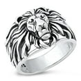 thumbnail image 1 of Lion Head Courage Ring .925 Sterling Silver Band Jewelry Female Male Unisex Size 10, 1 of 4