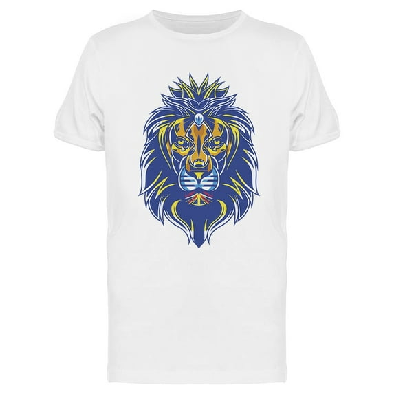 Lion Head Design T-Shirt Men -Image by Shutterstock, Male Large