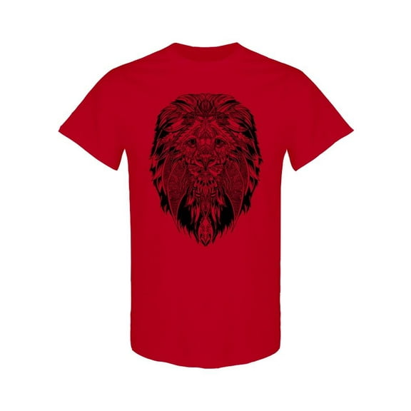 Lion Head Design T-Shirt Men -Image by Shutterstock, Male Large