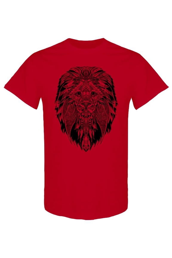 Lion Head Design T-Shirt Men -Image by Shutterstock, Male Large