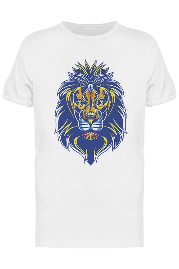 Lion Head Design T-Shirt Men -Image by Shutterstock, Male Medium