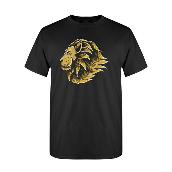 Lion Head Design T-Shirt Men -Image by Shutterstock, Male Small