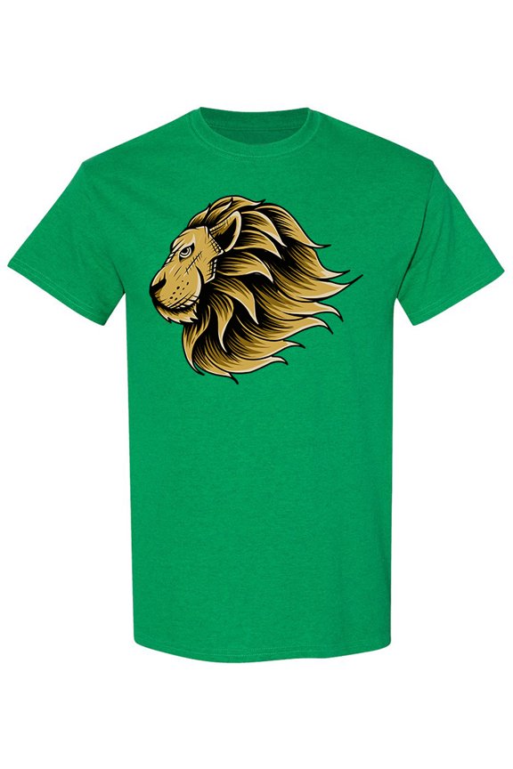 Lion Head Design T-Shirt Men -Image by Shutterstock, Male Small
