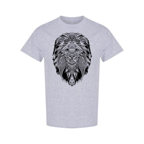 Lion Head Design T-Shirt Men -Image by Shutterstock, Male XX-Large