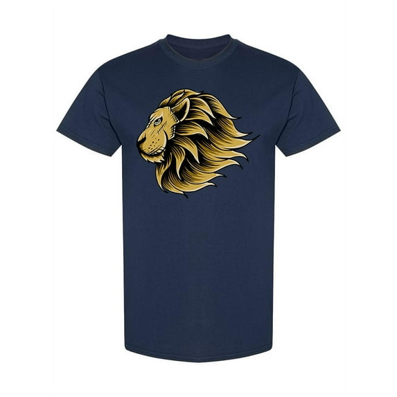 Lion Head Design T-Shirt Men -Image by Shutterstock, Male x-Large