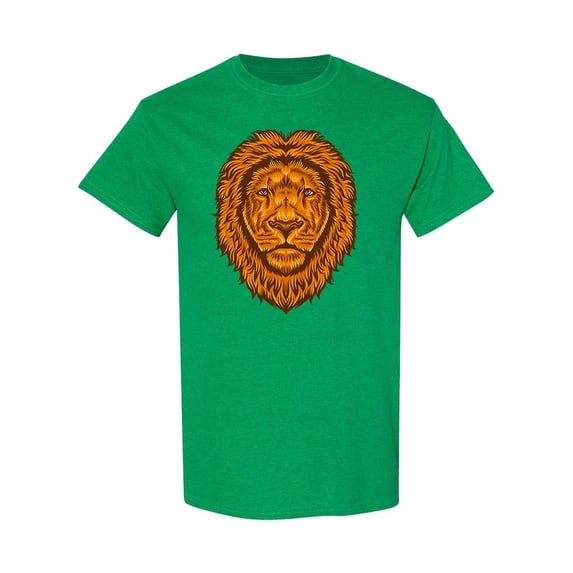 Lion Head Detailed Style T-Shirt Men -Image by Shutterstock, Male Large