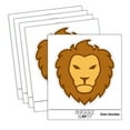 thumbnail image 1 of Lion Head Face Car Window Bumper Water Bottle Phone Tablet Laptop Waterproof Vinyl Decal Sticker Set 5-Pack - Gloss Finish - 4.0", 1 of 7