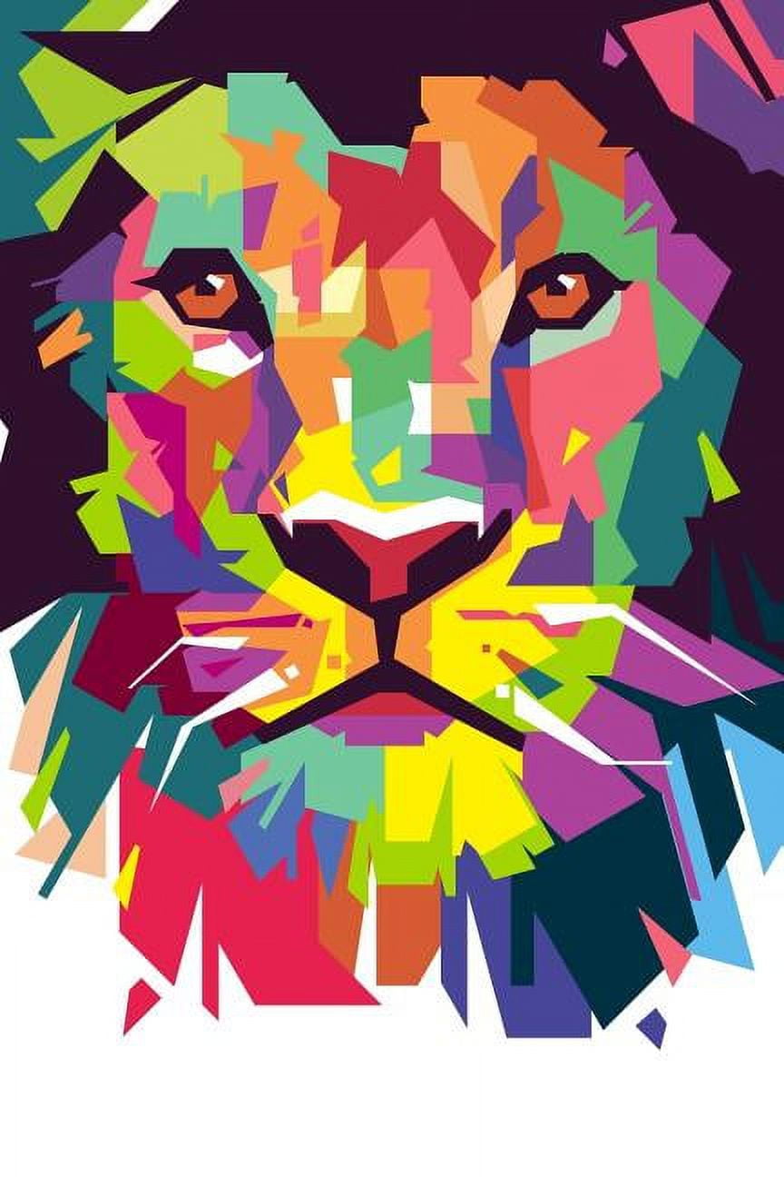 Lion Head: Graph Paper Notebook, 6x9 Inch, 120 pages (Paperback)