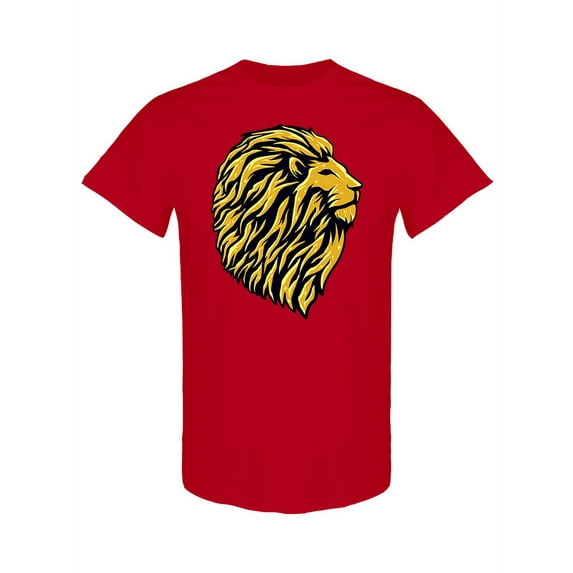 Lion Head Graphic T-Shirt Men -Image by Shutterstock, Male 3X-Large