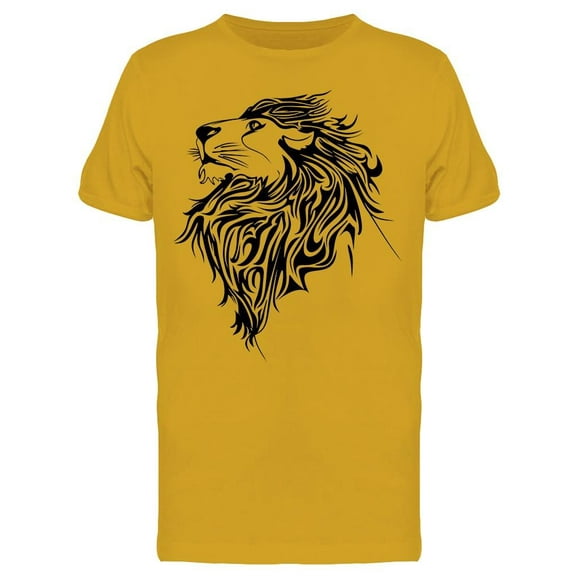 Lion Head Graphic T-Shirt Men -Image by Shutterstock, Male Medium