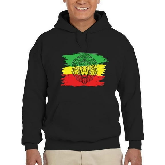 Lion Head In Colors Hoodie Men -SPIdeals Designs, Male XX-Large