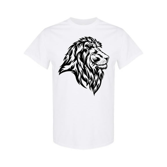 Lion Head Mane   T-Shirt Men -Image by Shutterstock, Male Small
