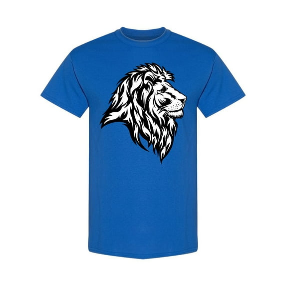 Lion Head Mane T-Shirt Men -Image by Shutterstock, Male XX-Large
