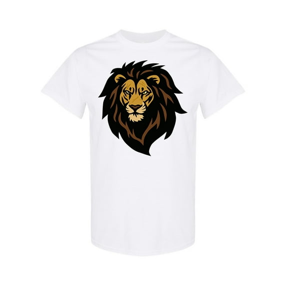 Lion Head Mascot Design T-Shirt Men -Image by Shutterstock, Male Medium