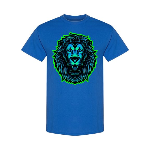 Lion Head Mascot Design T-Shirt Men -Image by Shutterstock, Male x-Large