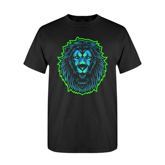 Lion Head Mascot Design T-Shirt Men -Image by Shutterstock, Male x-Large
