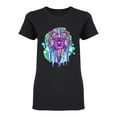 thumbnail image 1 of Lion Head Pop Art Shaped T-Shirt Women -Image by Shutterstock, Female XX-Large, 1 of 2