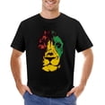 thumbnail image 1 of Lion Head. Rasta Reggae Men’s T-Shirt 100% Cotton Casual Short Sleeve Tops Gift Tee Black L, 1 of 5