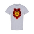 thumbnail image 1 of Lion Head Red Hair T-Shirt Men -Image by Shutterstock, Male 3X-Large, 1 of 2