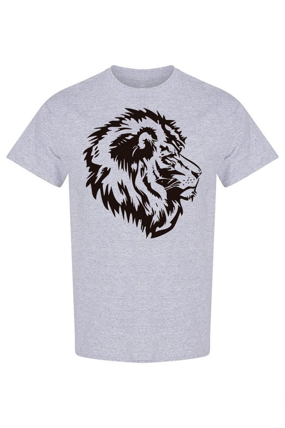 Lion Head Side View T-Shirt Men -Image by Shutterstock, Male Large
