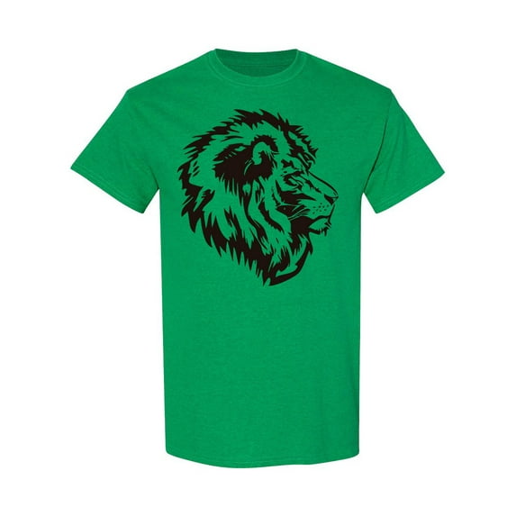 Lion Head Side View T-Shirt Men -Image by Shutterstock, Male Large