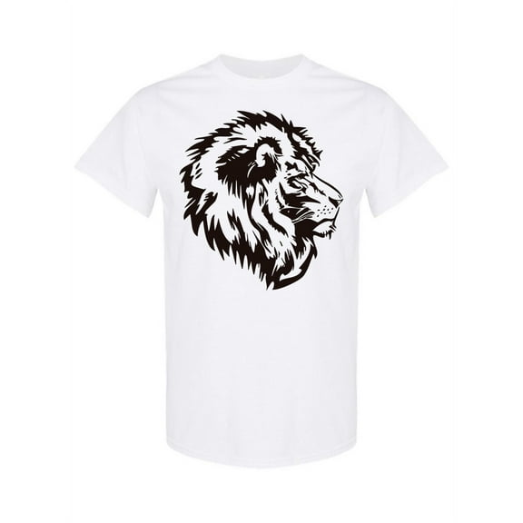 Lion Head Side View T-Shirt Men -Image by Shutterstock, Male Small