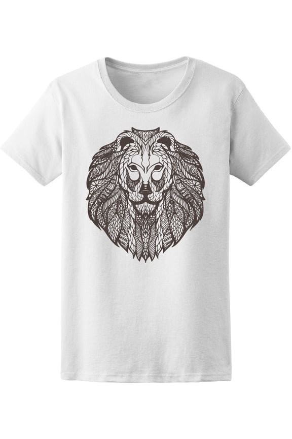 Lion Head Silhouette Animal Tee Men's -Image by Shutterstock
