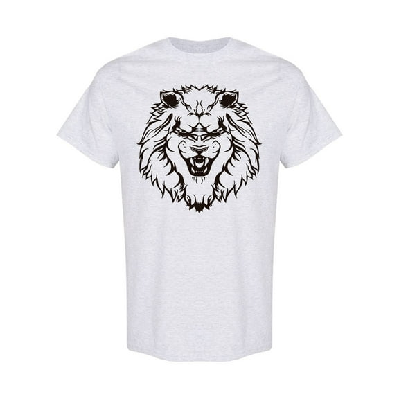 Lion Head Silhouette T-Shirt Men -Image by Shutterstock, Male Medium
