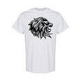 thumbnail image 1 of Lion Head Sketch Design T-Shirt Men -Image by Shutterstock, Male Medium, 1 of 2