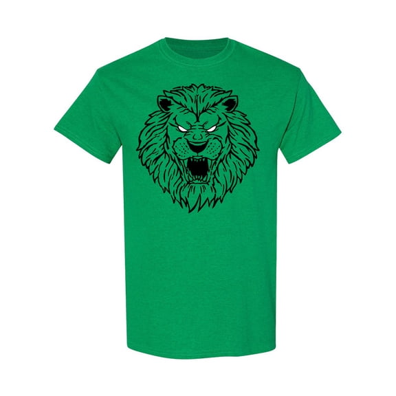 Lion Head Sketch Graphic T-Shirt Men -Image by Shutterstock, Male Large