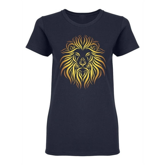 Lion Head Tattoo Shaped T-Shirt Women -Image by Shutterstock, Female x-Large