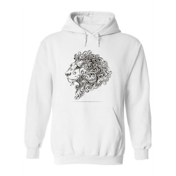Lion Head With Beautiful Mane Hoodie Women -Image by Shutterstock, Female Medium