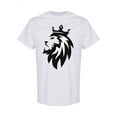 thumbnail image 1 of Lion Head With Crown Design T-Shirt Men -Image by Shutterstock, Male x-Large, 1 of 2