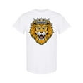 thumbnail image 1 of Lion Head With Crown Graphic T-Shirt Men -Image by Shutterstock, Male 3X-Large, 1 of 2
