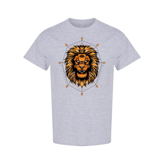 Lion Head With Sacred Symbol T-Shirt Men -Image by Shutterstock, Male Medium