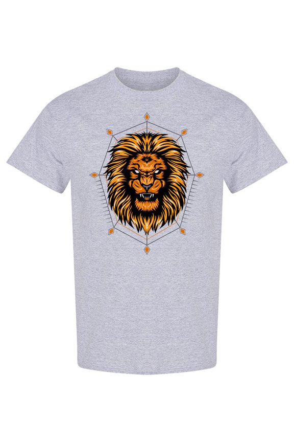 Lion Head With Sacred Symbol T-Shirt Men -Image by Shutterstock, Male Small