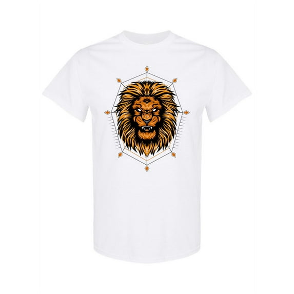 Lion Head With Sacred Symbol T-Shirt Men -Image by Shutterstock, Male x-Large