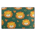 thumbnail image 1 of Lion Heart Pattern Memory Foam Area Rug 31"x20" Non Slip, Absorbent, Fade Proof for Living Room, Bedroom, Office, 1 of 7